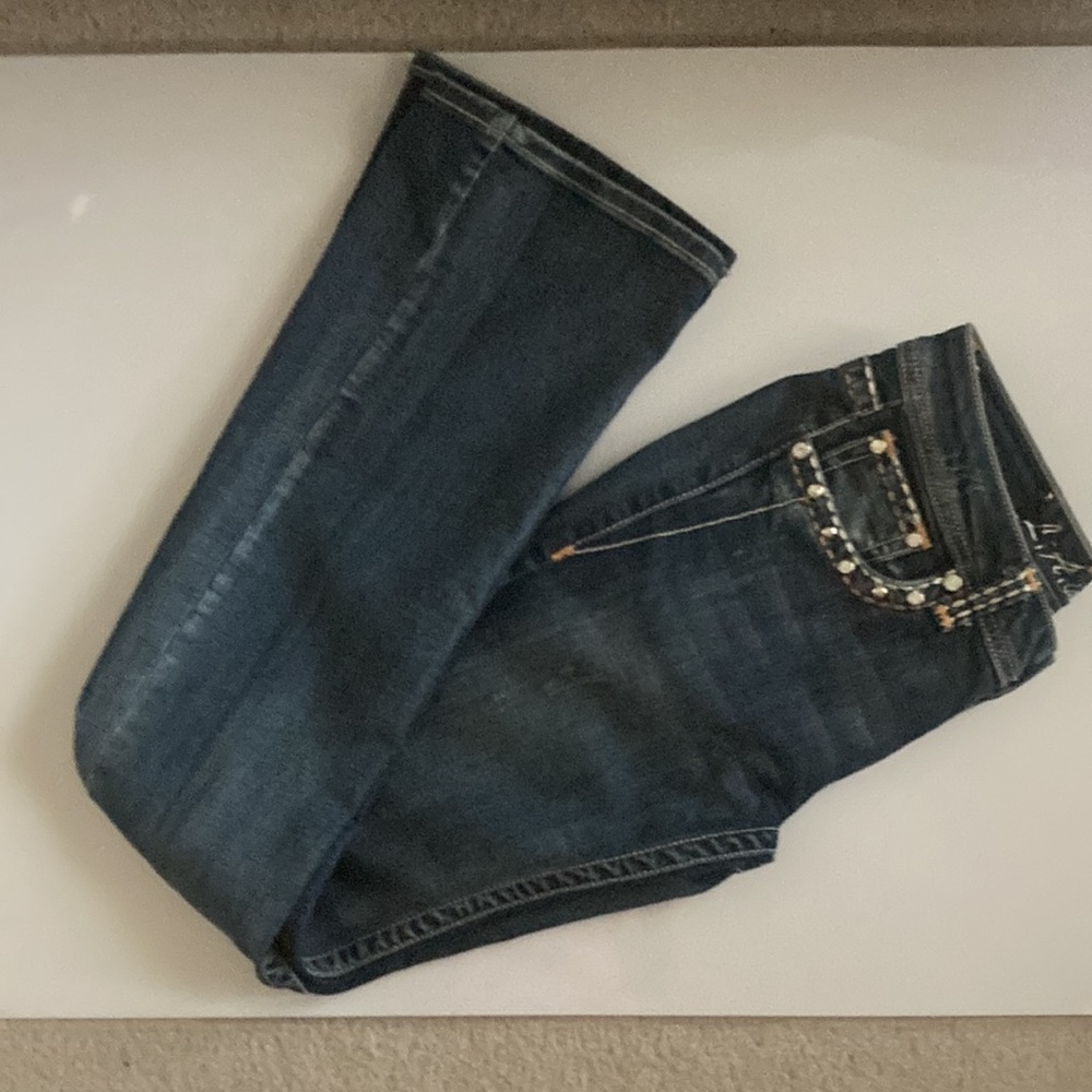 LA Idol USA Jeans size 7 W 30 L 34 (per label) blue denim 97% cotton 3% Elastin - Picture 5 of 15